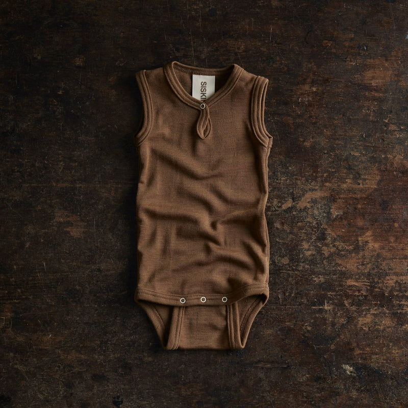 Tern Baby Body - Merino Wool & Silk - Almond