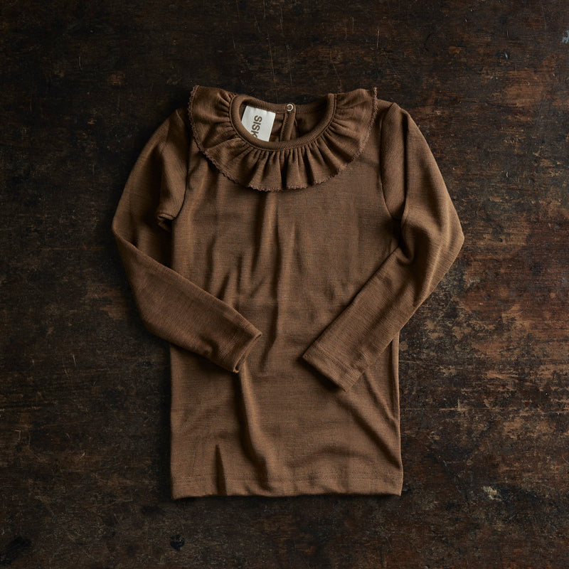 Wren Top - Merino Wool & Silk - Almond