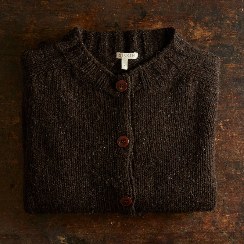 Coast Women's Cardigan - British Heritage Wool - Peat