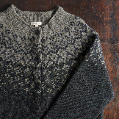 Womens Fauna Cardigan - Lambswool - Graphite