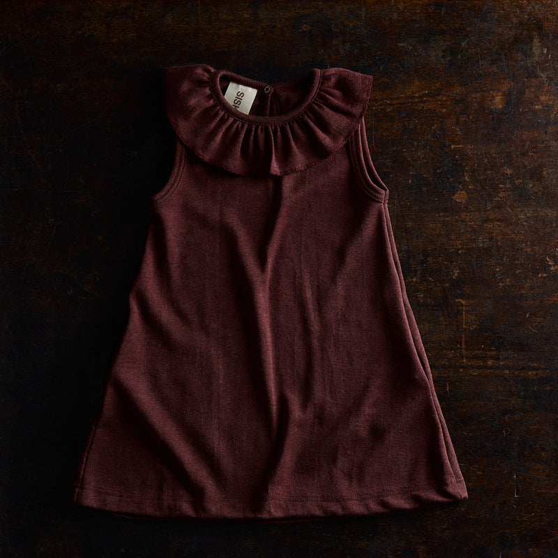 Wren Dress - Merino Wool & Silk - Fig