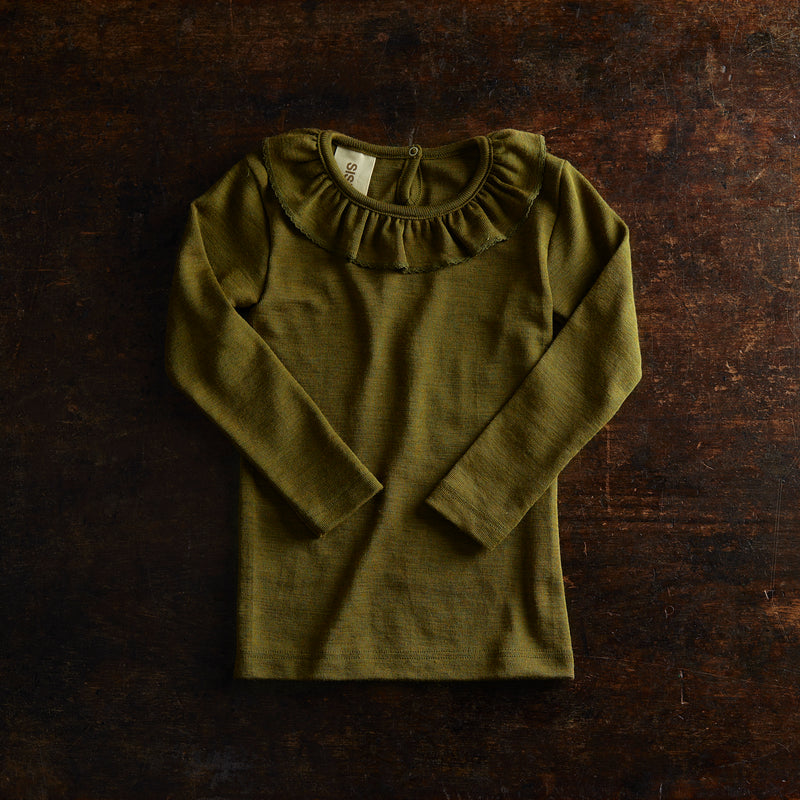 Wren Top - Merino Wool & Silk - Seaweed