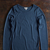 Lark Women's Top - Cotton Pointelle - Midnight