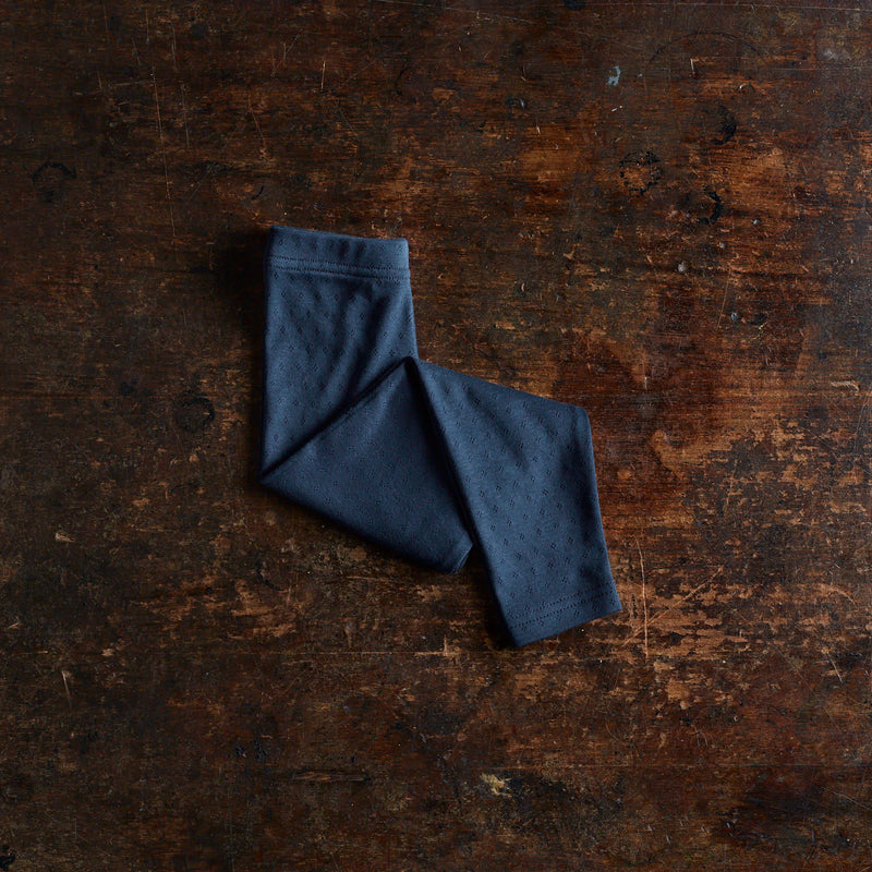 Finch Leggings - Cotton Pointelle - Midnight