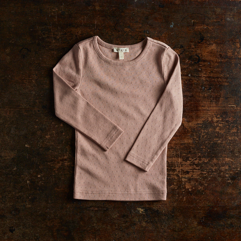 Lark Top - Cotton Pointelle - Peony