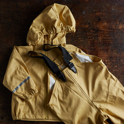 Baby & Kids Recycled Rainwear Set - Saffron