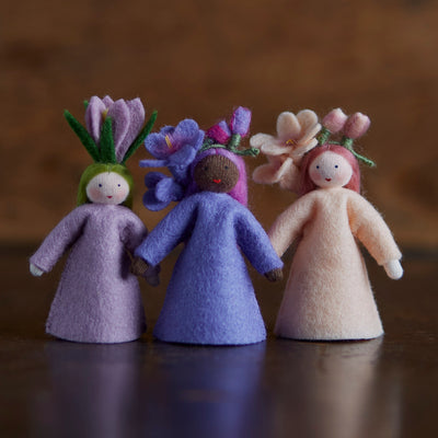 Handmade Wool Fairy - Crocus - White