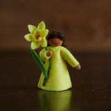 Handmade Wool Fairy - Daffodil - Brown