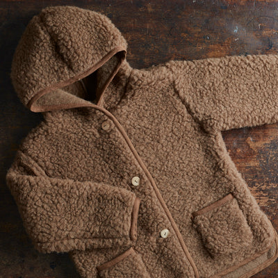 Otter Jacket - Wool Teddy Fleece - Nutmeg