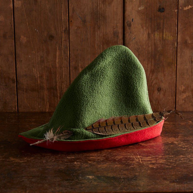 Cotton Hunters Hat - Green/Red