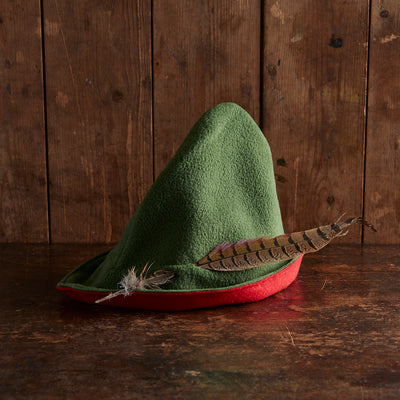 Cotton Hunters Hat - Green/Red