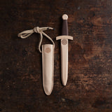 Wooden Viking Dagger & Leather Sheath
