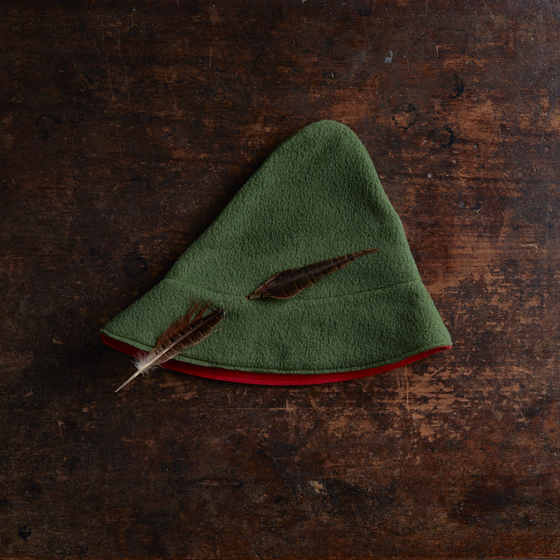 Cotton Hunters Hat - Green/Red