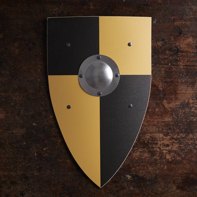 Wooden Norman Shield - Black/Yellow