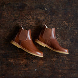 Womens Wool Lined Chelsea Boots - Cognac