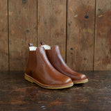 Womens Wool Lined Chelsea Boots - Cognac