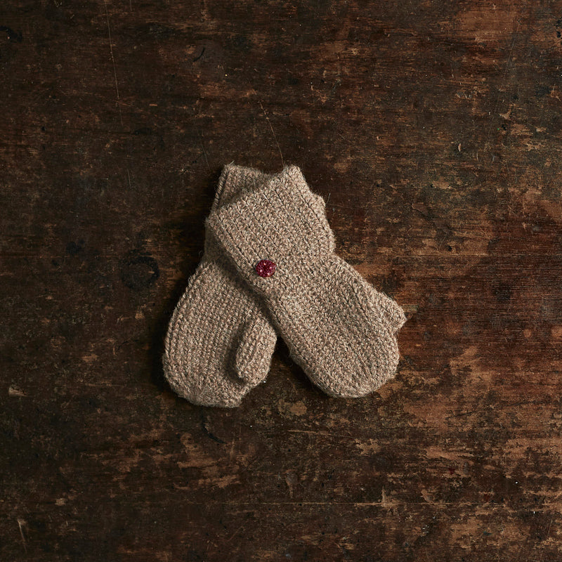 Baby & Kids Alpaca Mittens - Pebble