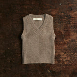 Baby & Kids Alpaca V-Neck Robert Vest - Pebble