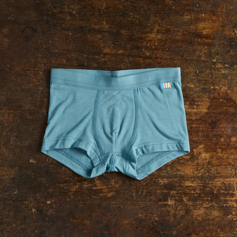 Kids Bamboo Boxer Shorts - Dove Blue