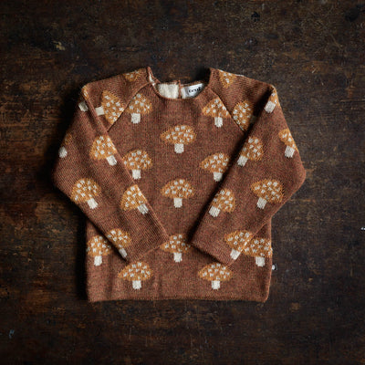 Alpaca Mushroom Sweater - Hazelnut