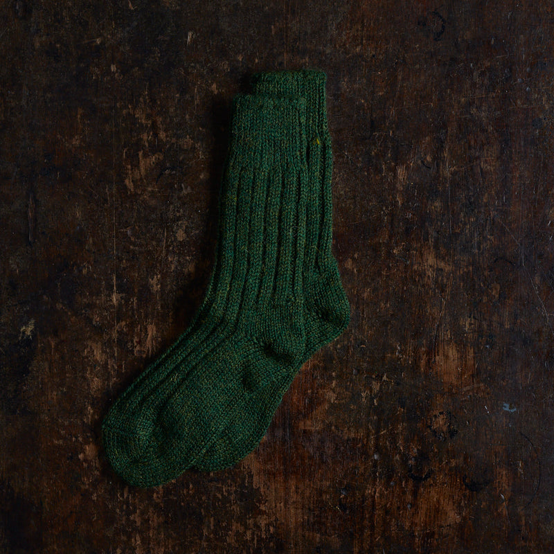 Adults Wool Tweed Socks - Spruce