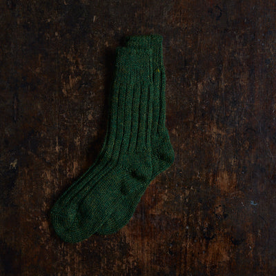 Adults Wool Tweed Socks - Spruce