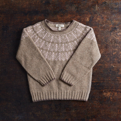 Winter Fairisle Sweater - Lambswool - Feather