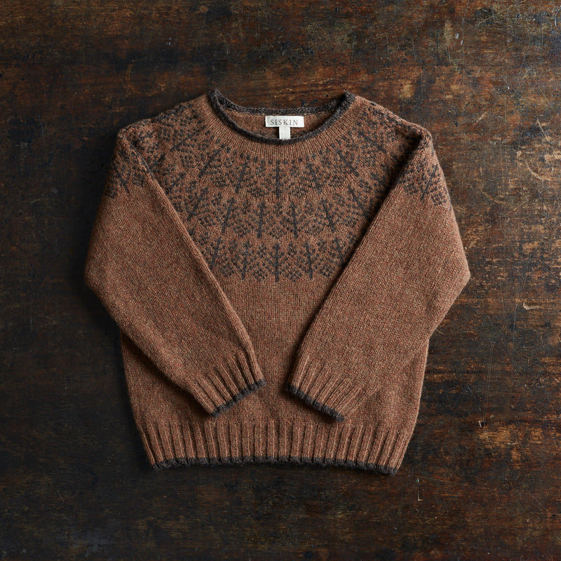 Winter Fairisle Sweater - Lambswool - Hazelnut