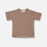 Baby & Kids Linen Jersey Cesar Tee - Sienna/Beige Stripe