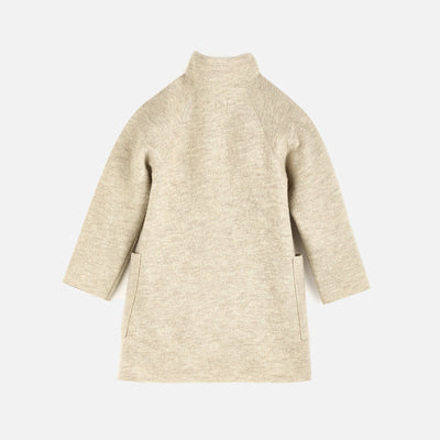 Women's Boiled Merino Wool Coat - Natural