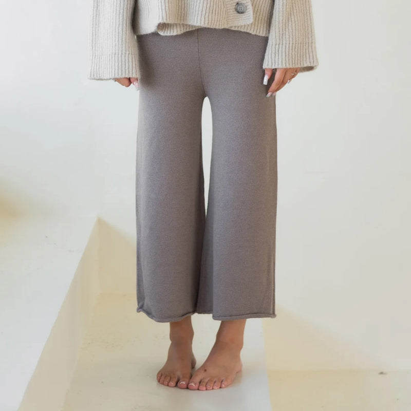 Women's Merino Wool Culottes - Nut