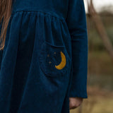 Cotton Corduroy Moon & Star Dress