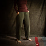 Women's Cotton Arc Pants - Olive Canvas