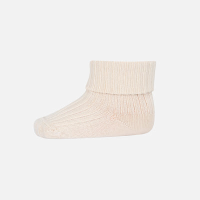 Baby & Kids Cotton Rib Ankle Socks - Ecru