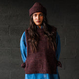 Women's Alpaca/Merino Wool/Cotton Moya Vest - Fig