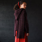 Women's Merino Wool Moya Hooded Scarf - Fig