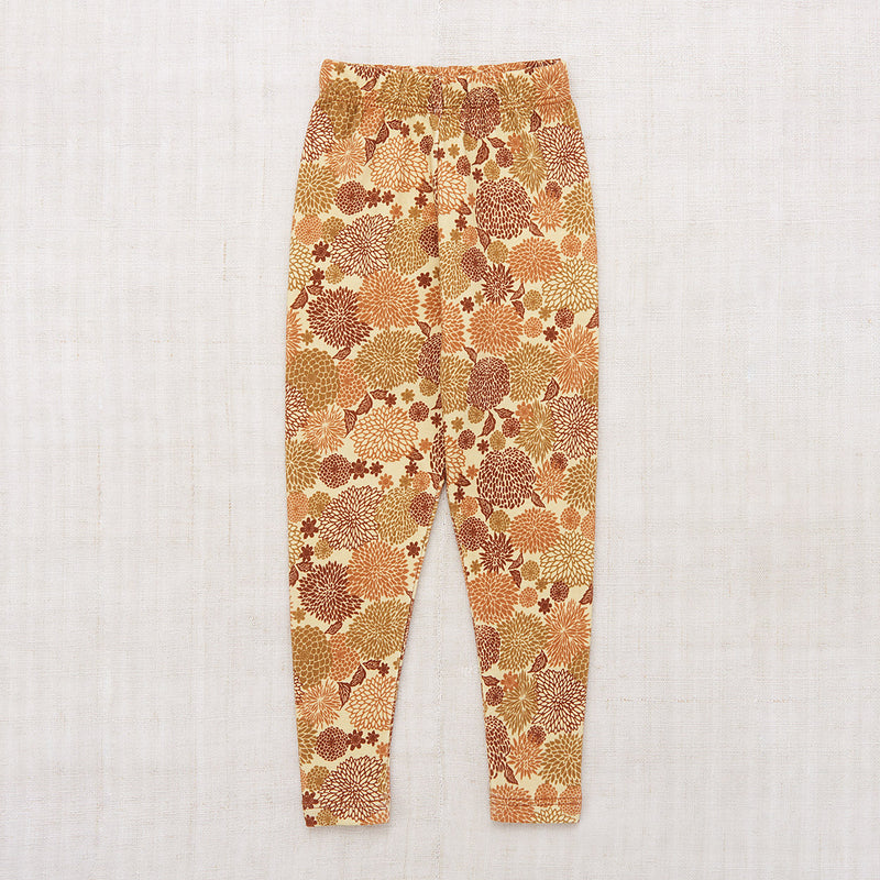 Pima Cotton Leggings - Acorn Chrysanthemum