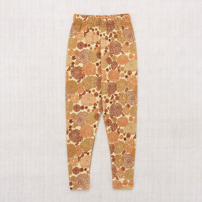 Pima Cotton Leggings - Acorn Chrysanthemum