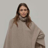 Women's Recycled Cashmere Elisabetta Poncho - Beige Sabia