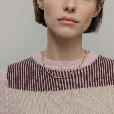 Women's Recycled Cashmere Bice Vest - Rosa Peonia