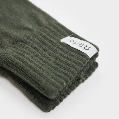 Women's Recycled Cashmere Anita Gloves - Green Foresta