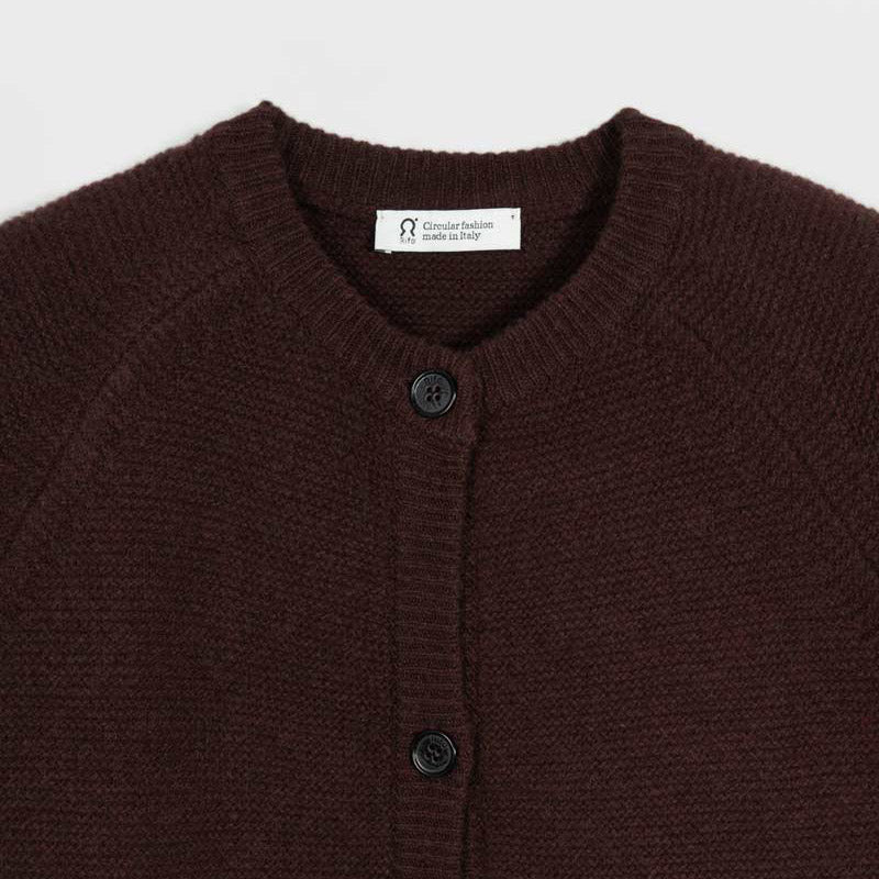 Women's Recycled Cashmere Mafalda Cardigan - Brown Caffè