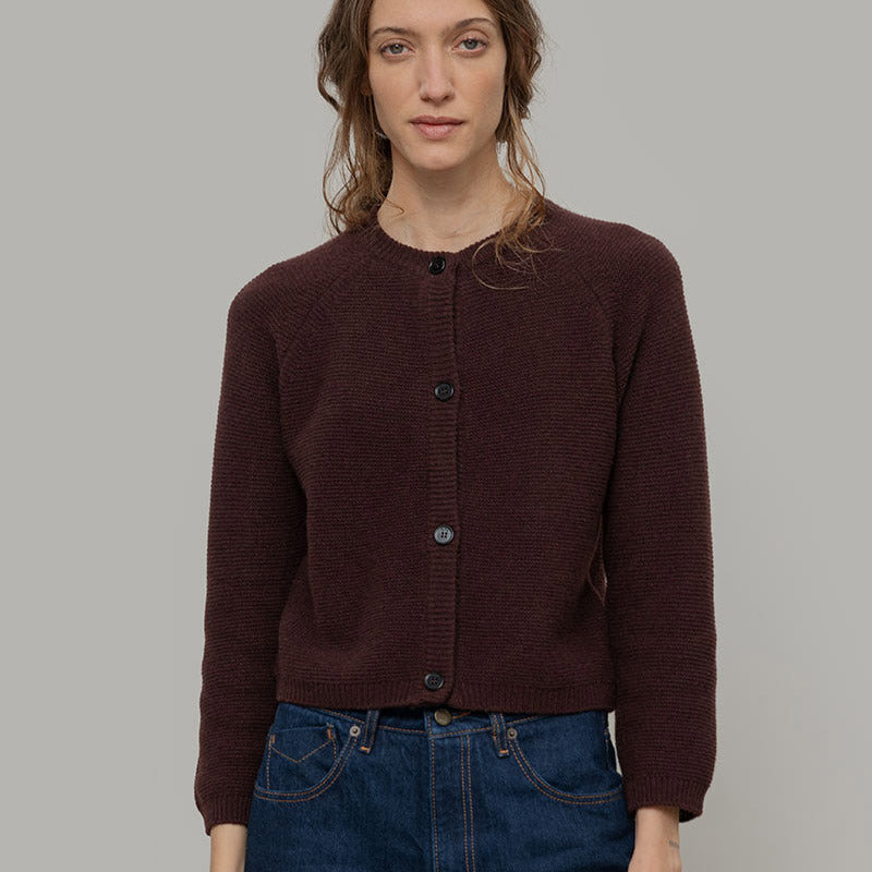 Women's Recycled Cashmere Mafalda Cardigan - Brown Caffè