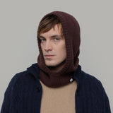 Adults Recycled Cashmere Marika Balaclava - Brown Caffè