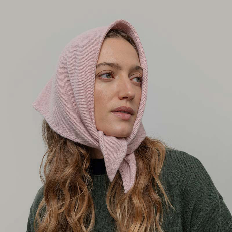 Adult's Recycled Cashmere Masha Bandana/Scarf - Pink Blush