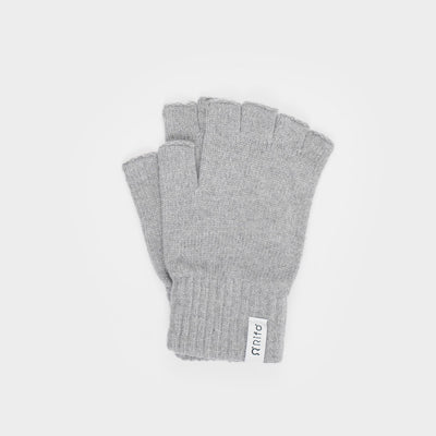 Women's Recycled Wool Sasha Fingerless Gloves - Grey Calce