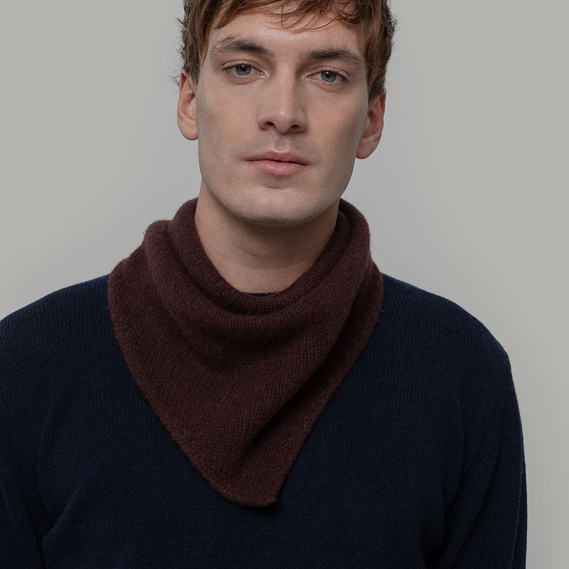 Adults Recycled Cashmere Masha Bandana/Scarf - Brown Caffè