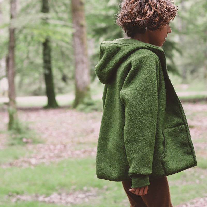 Hawk Jacket - Merino Wool Fleece - Forest