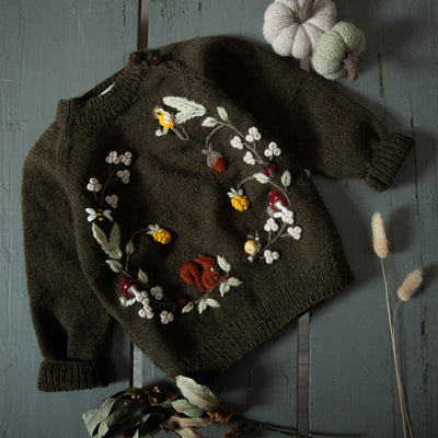 Merino Wool Woodland Sweater - Pine