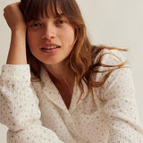 Women’s Cotton Traditional Pyjama Set - White